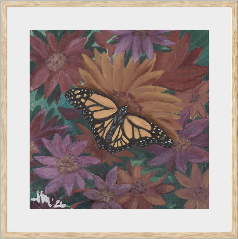 The Harmony of Bloom (Monarch Butterfly)