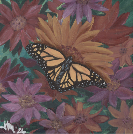 The Harmony of Bloom (Monarch Butterfly)
