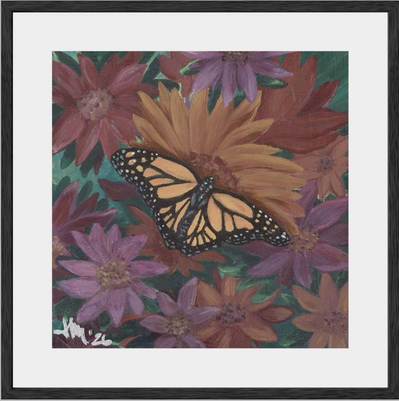 The Harmony of Bloom (Monarch Butterfly)