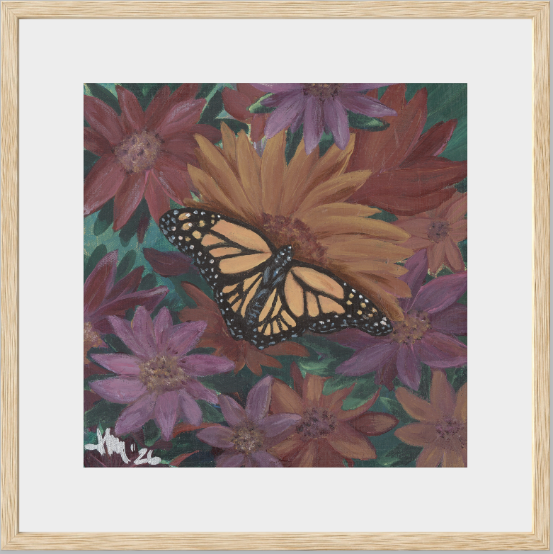 The Harmony of Bloom (Monarch Butterfly)