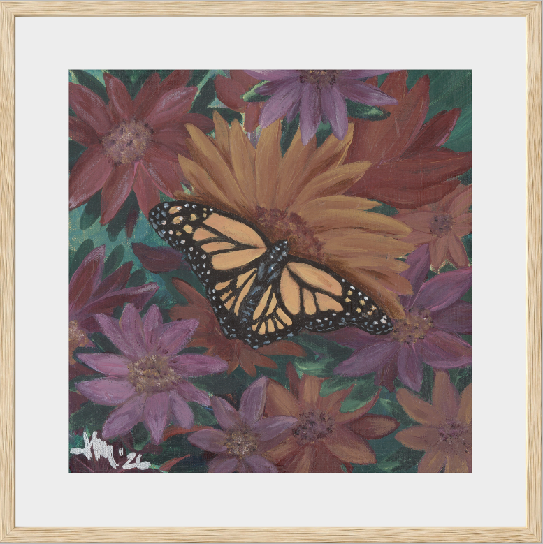 The Harmony of Bloom (Monarch Butterfly)