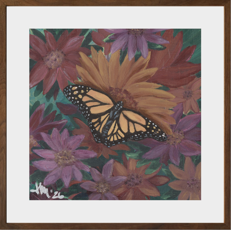 The Harmony of Bloom (Monarch Butterfly)