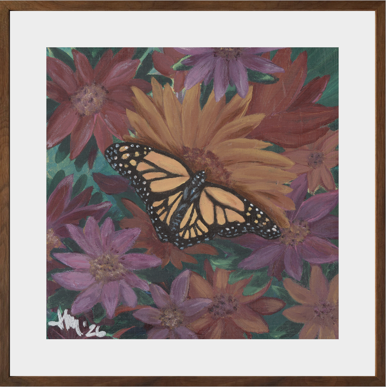 The Harmony of Bloom (Monarch Butterfly)