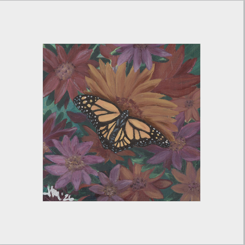 The Harmony of Bloom (Monarch Butterfly)