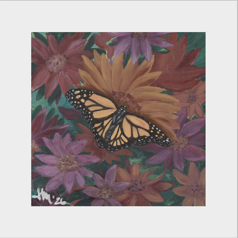 The Harmony of Bloom (Monarch Butterfly)