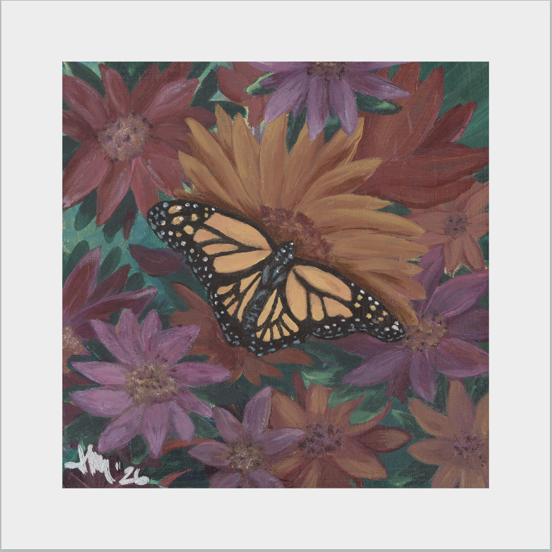 The Harmony of Bloom (Monarch Butterfly)