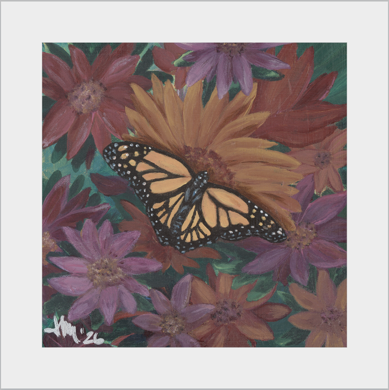 The Harmony of Bloom (Monarch Butterfly)