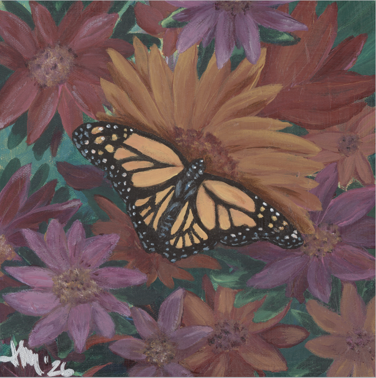 The Harmony of Bloom (Monarch Butterfly)